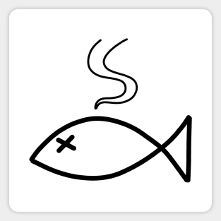 Bad Fish (black) Magnet